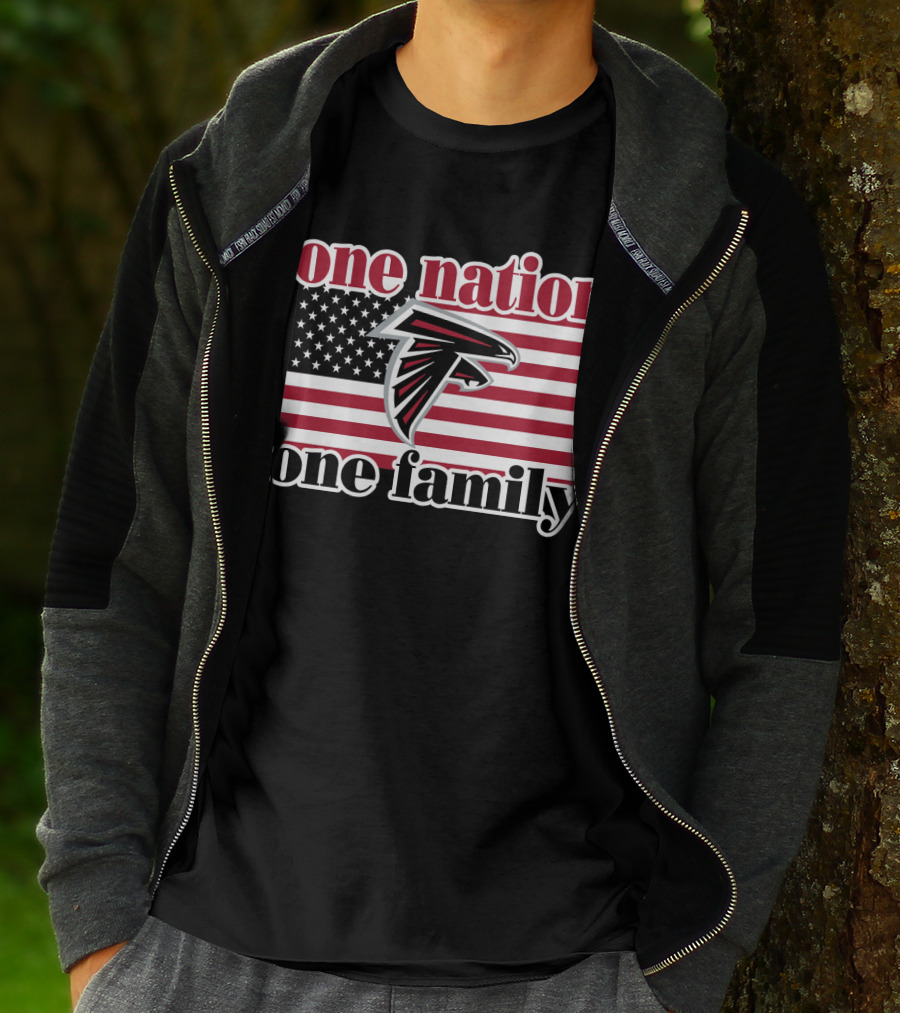 Atlanta Falcons One Nation One Family American Flag T-Shirt