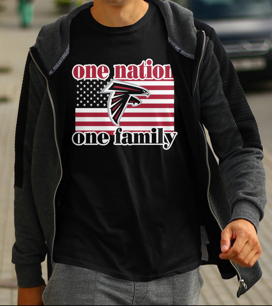 Atlanta Falcons One Nation One Family American Flag T-Shirt