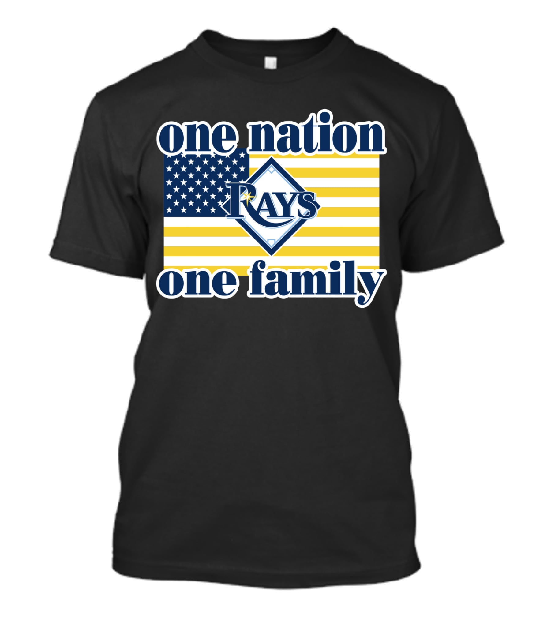 One Nation One Family Tampa Bay Rays American Flag T-Shirt