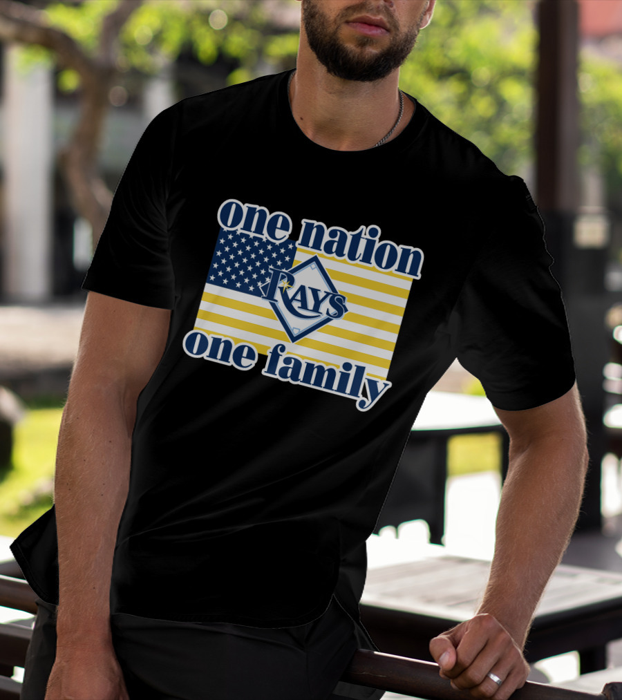 One Nation One Family Tampa Bay Rays American Flag T-Shirt
