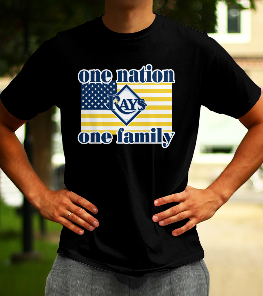 One Nation One Family Tampa Bay Rays American Flag T-Shirt