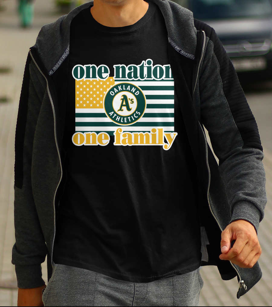 One Nation One Family Oakland Athletics T-Shirt