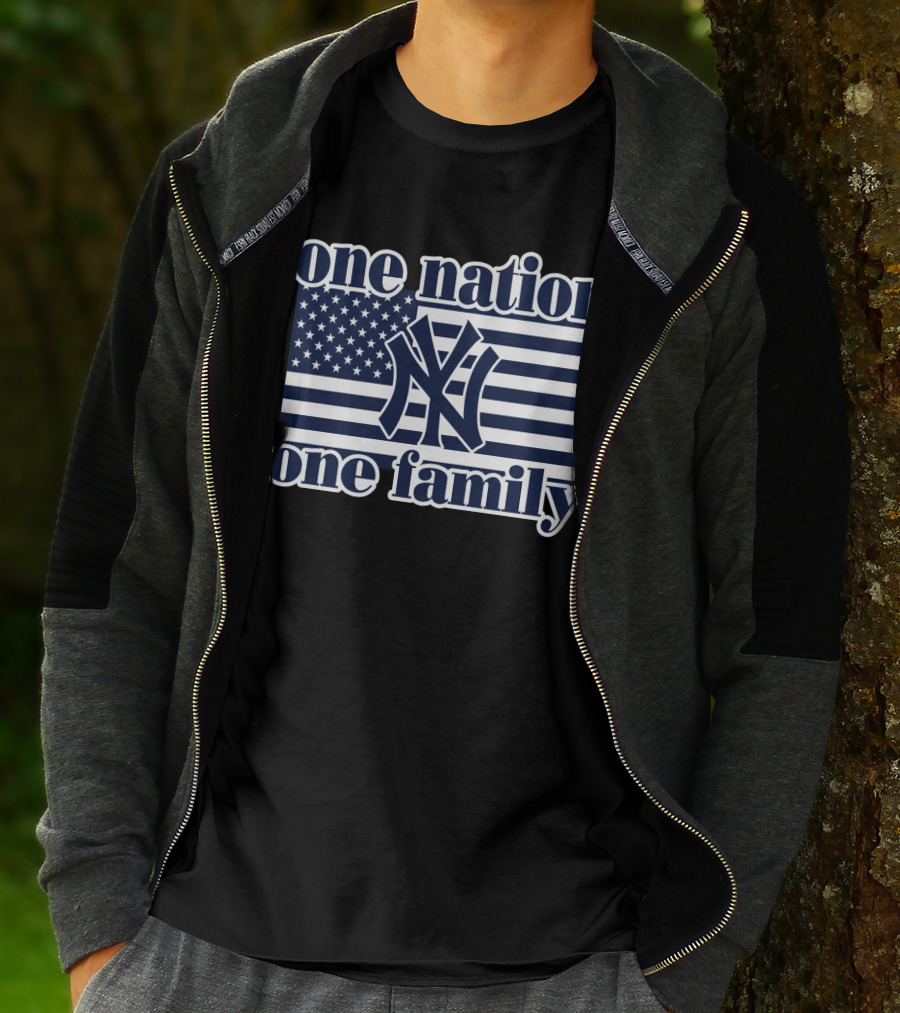 One Nation One Family New York Yankees Flag T-Shirt