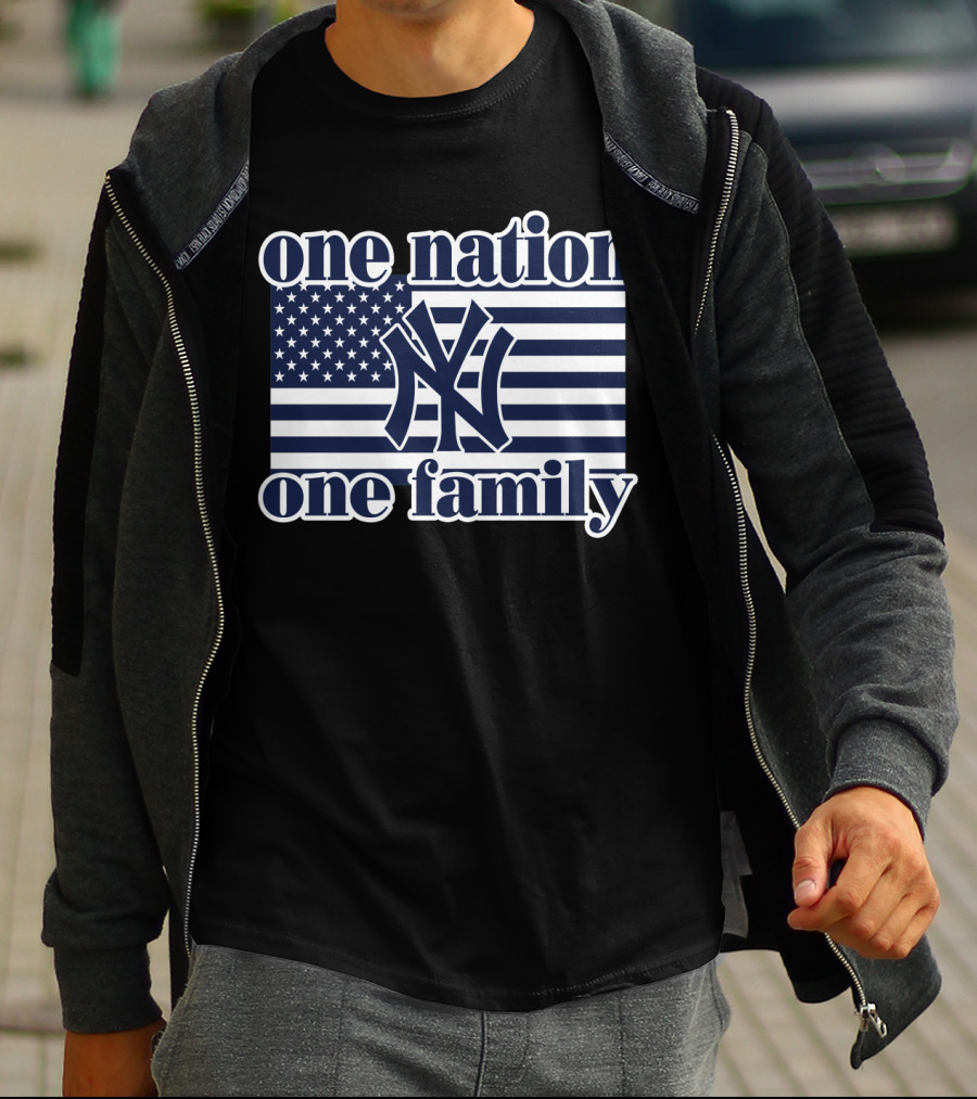 One Nation One Family New York Yankees Flag T-Shirt