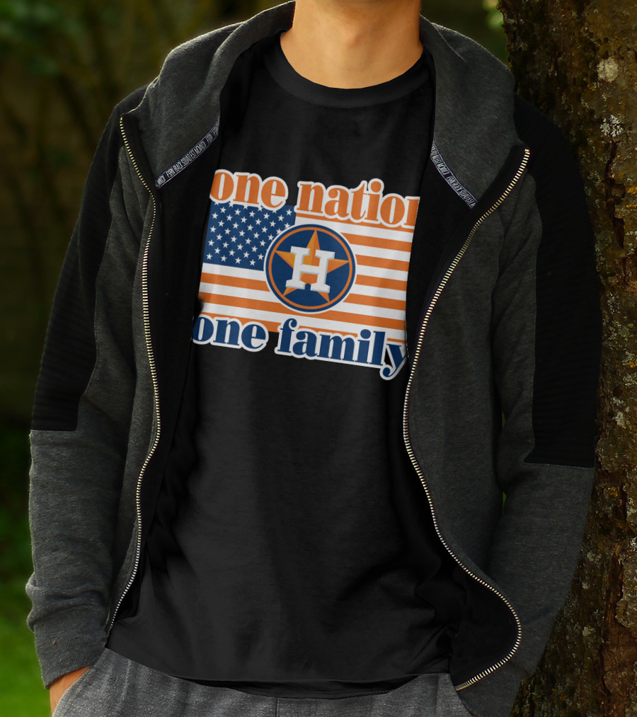 One Nation One Family 51 Houston Astros Patriotic T-Shirt