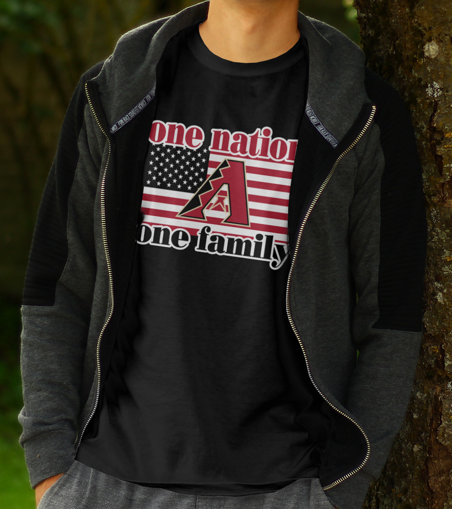 One Nation One Family Arizona Diamondbacks American Flag 61 T-Shirt
