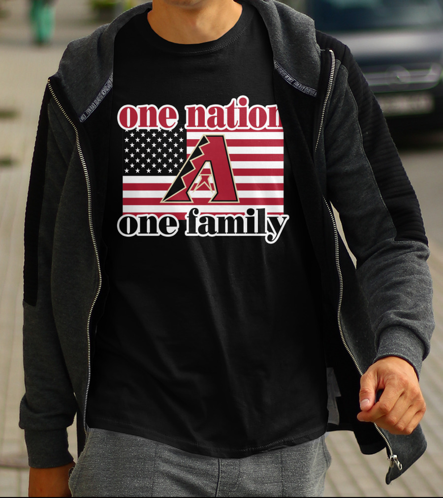 One Nation One Family Arizona Diamondbacks American Flag 61 T-Shirt