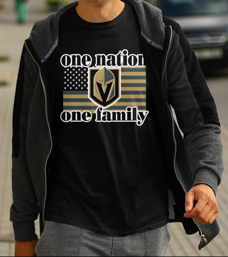 One Nation One Family Vegas Golden Knights T-Shirt