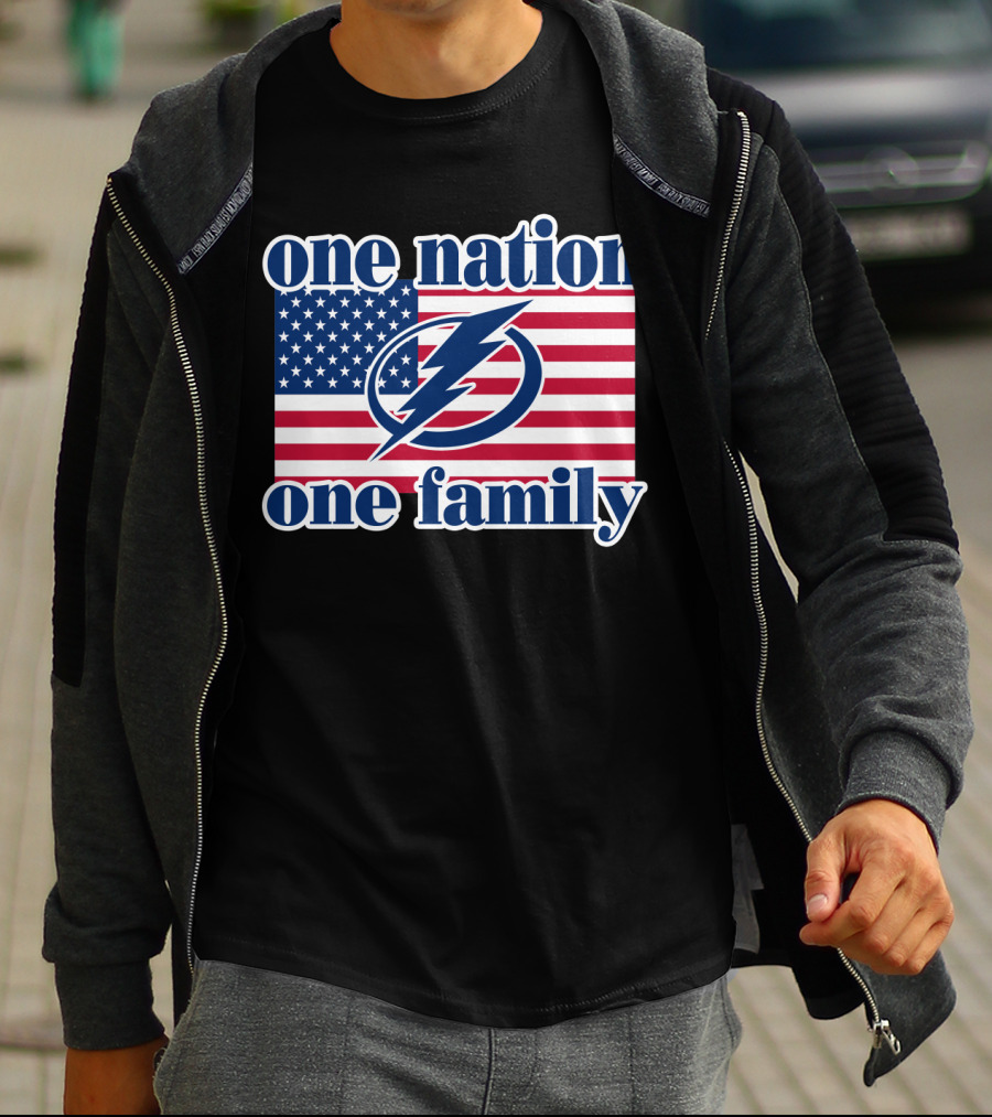 One Nation One Family 92 Tampa Bay Lightning T-Shirt