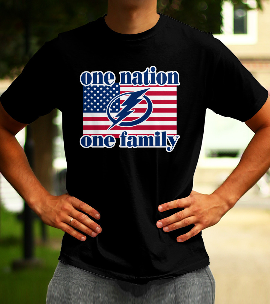 One Nation One Family 92 Tampa Bay Lightning T-Shirt