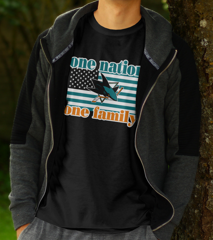 One Nation One Family San Jose Sharks 94 T-Shirt