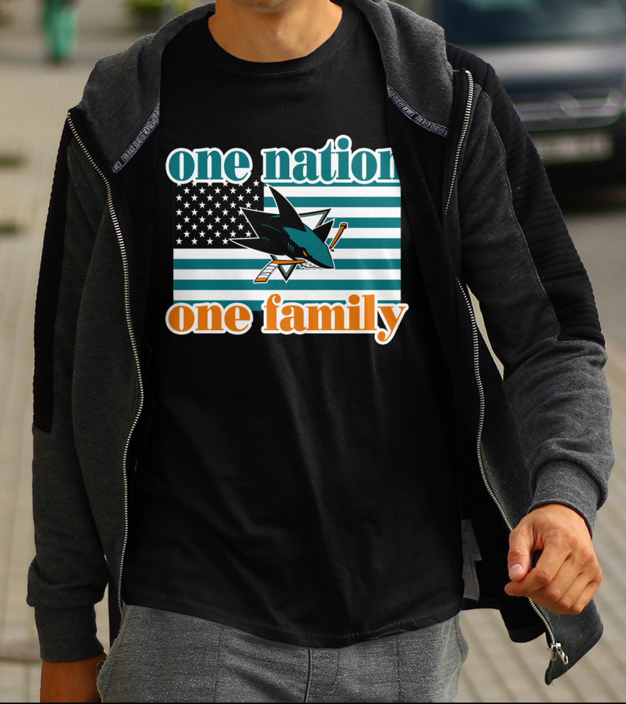 One Nation One Family San Jose Sharks 94 T-Shirt