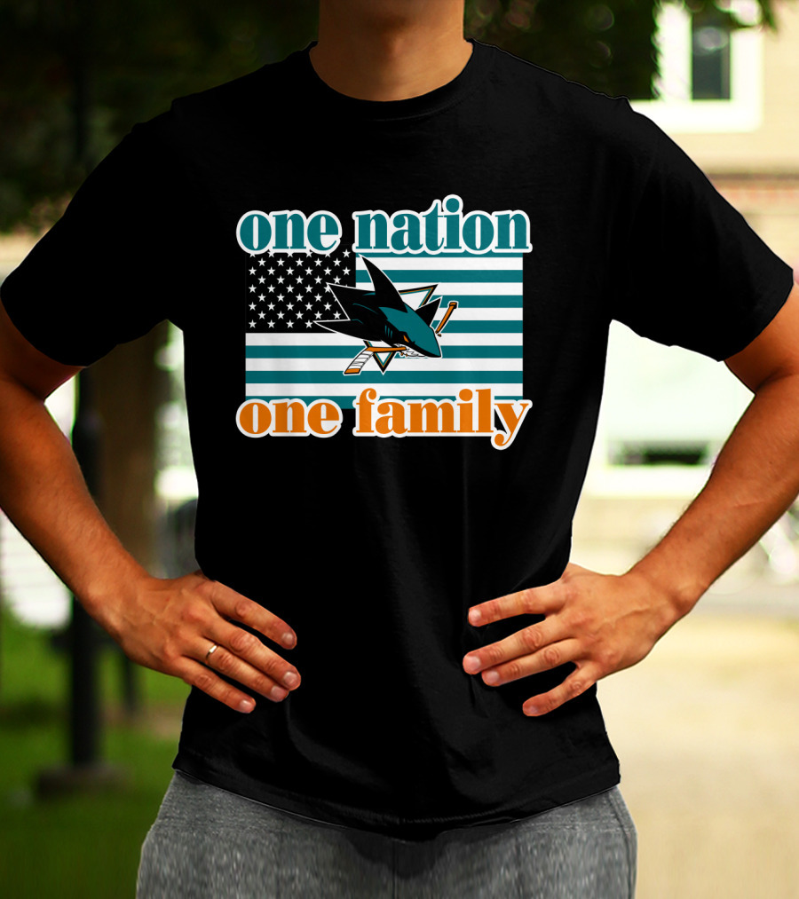 One Nation One Family San Jose Sharks 94 T-Shirt