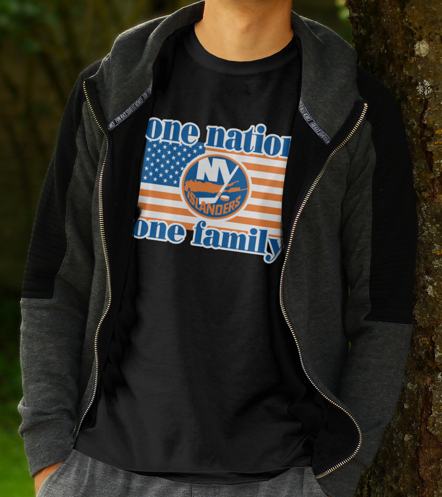 New York Islanders One Nation One Family American Flag T-Shirt