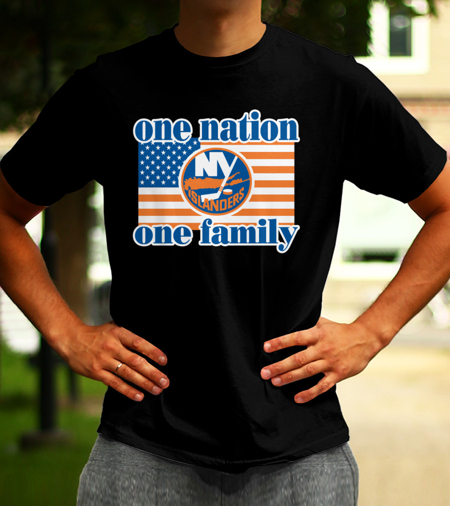 New York Islanders One Nation One Family American Flag T-Shirt