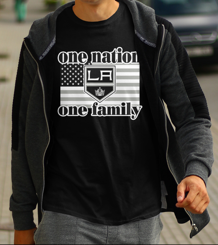 One Nation One Family La Kings 103 American Flag T-Shirt