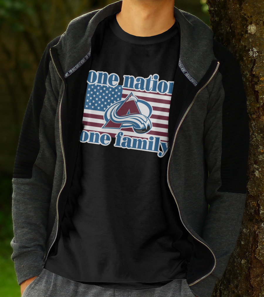 One Nation One Family Colorado Avalanche T-Shirt