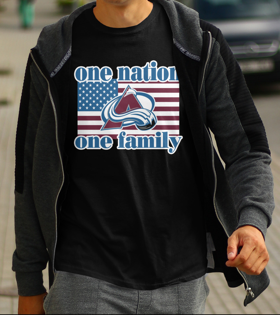 One Nation One Family Colorado Avalanche T-Shirt