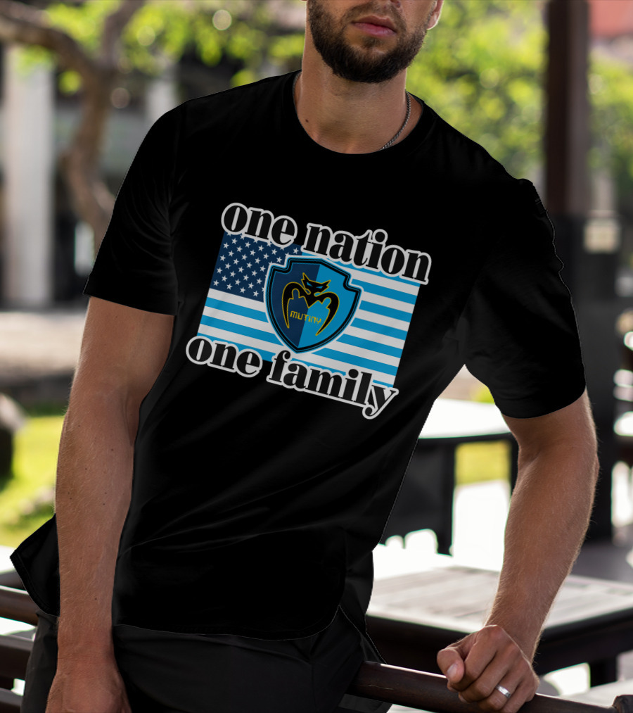 One Nation One Family Tampa Bay Mutiny American Flag T-Shirt