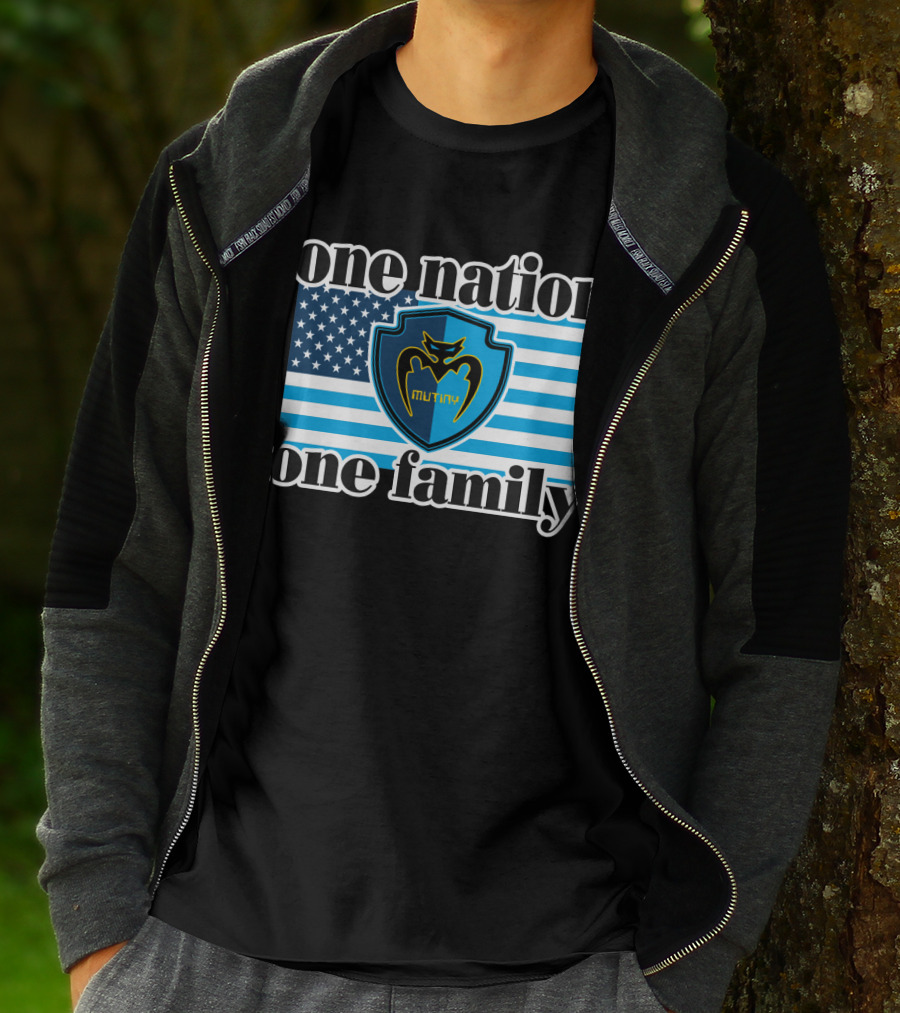 One Nation One Family Tampa Bay Mutiny American Flag T-Shirt