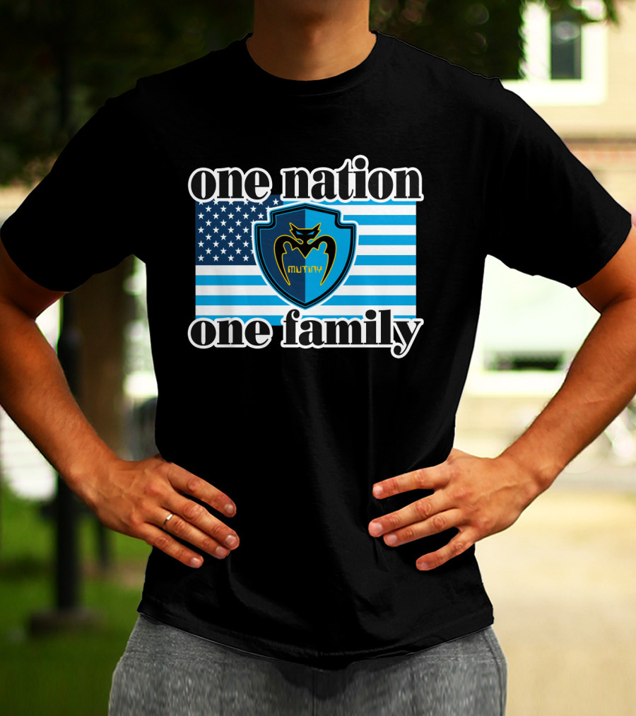 One Nation One Family Tampa Bay Mutiny American Flag T-Shirt