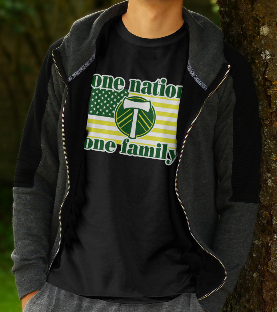 One Nation One Family 122 Portland Timbers T-Shirt