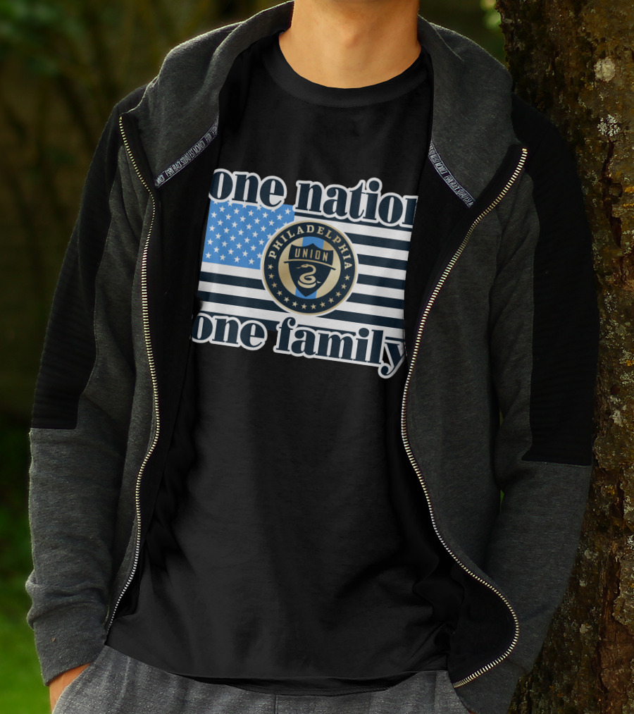 Philadelphia Union One Nation One Family Flag T-Shirt