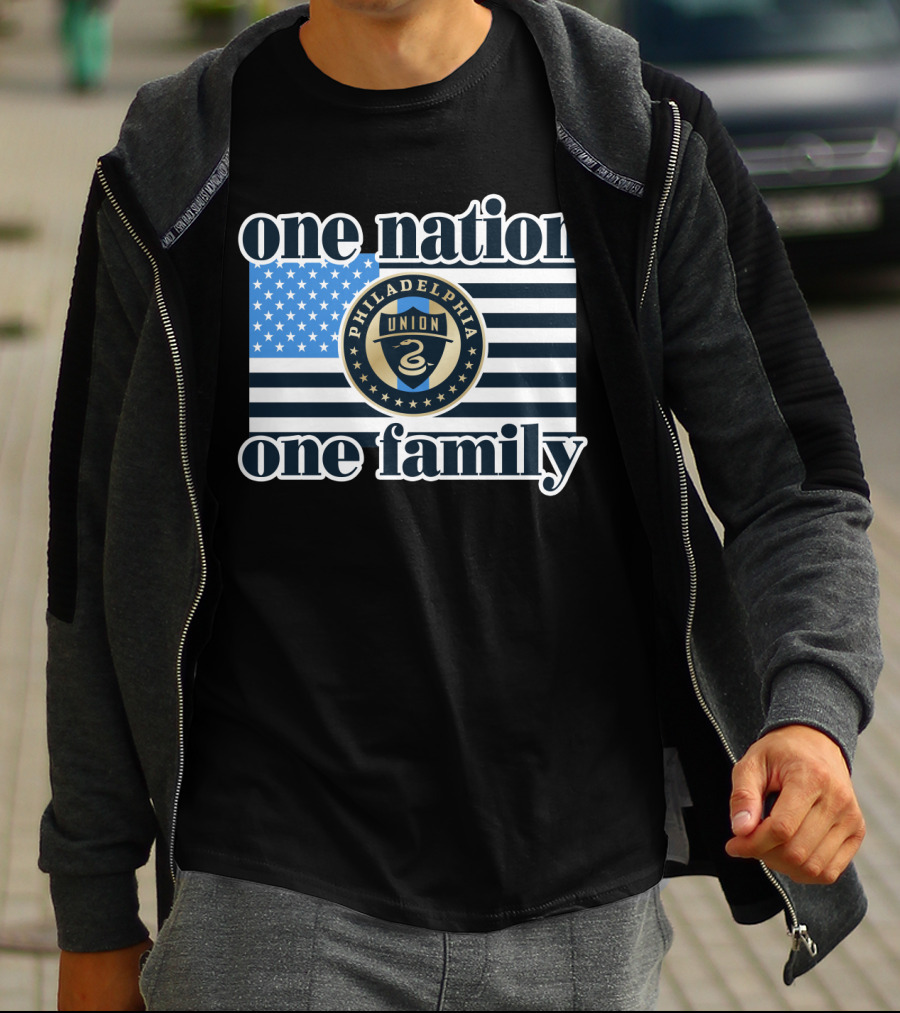 Philadelphia Union One Nation One Family Flag T-Shirt