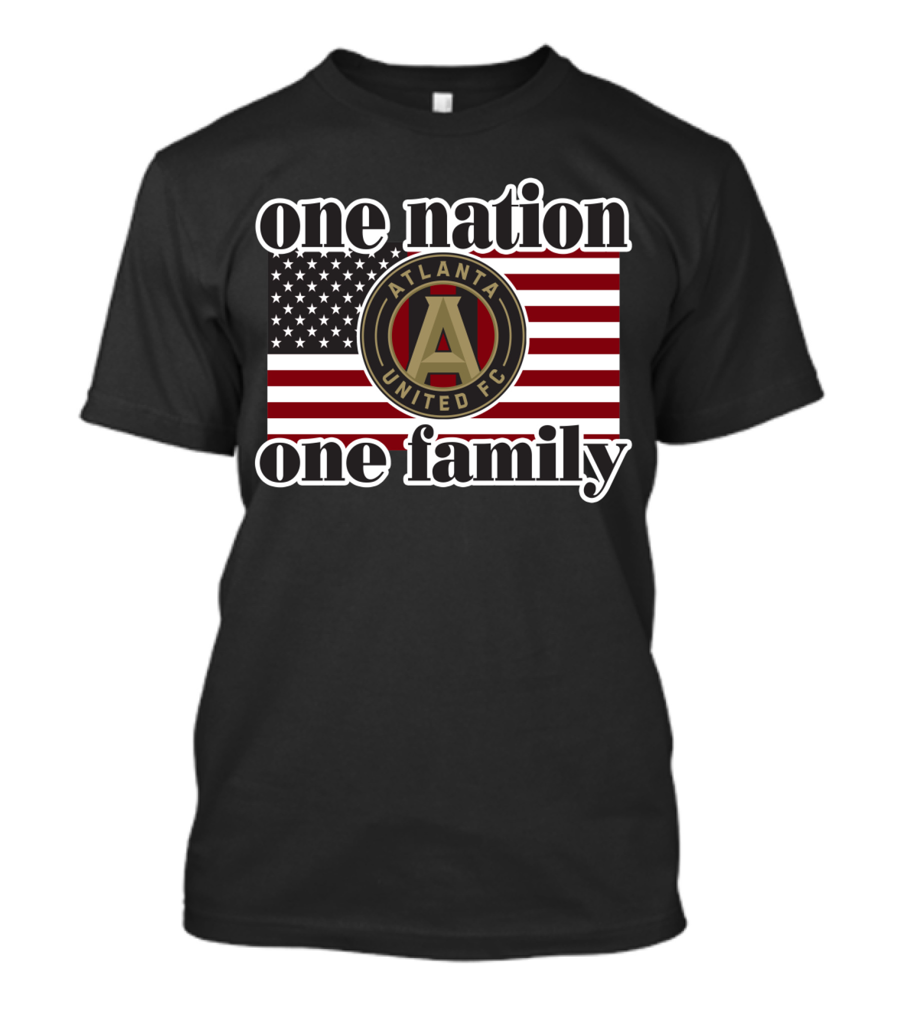 One Nation One Family Atlanta United Fc American Flag T-Shirt