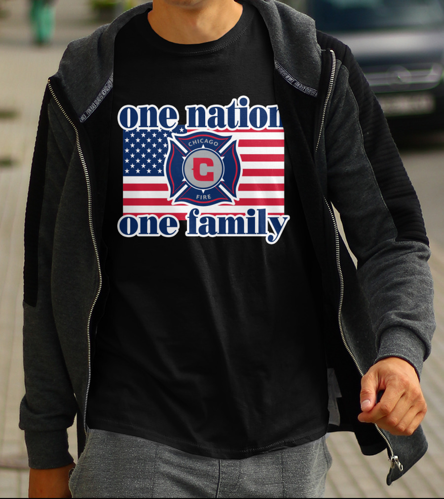 Chicago Fire One Nation One Family American Flag T-Shirt