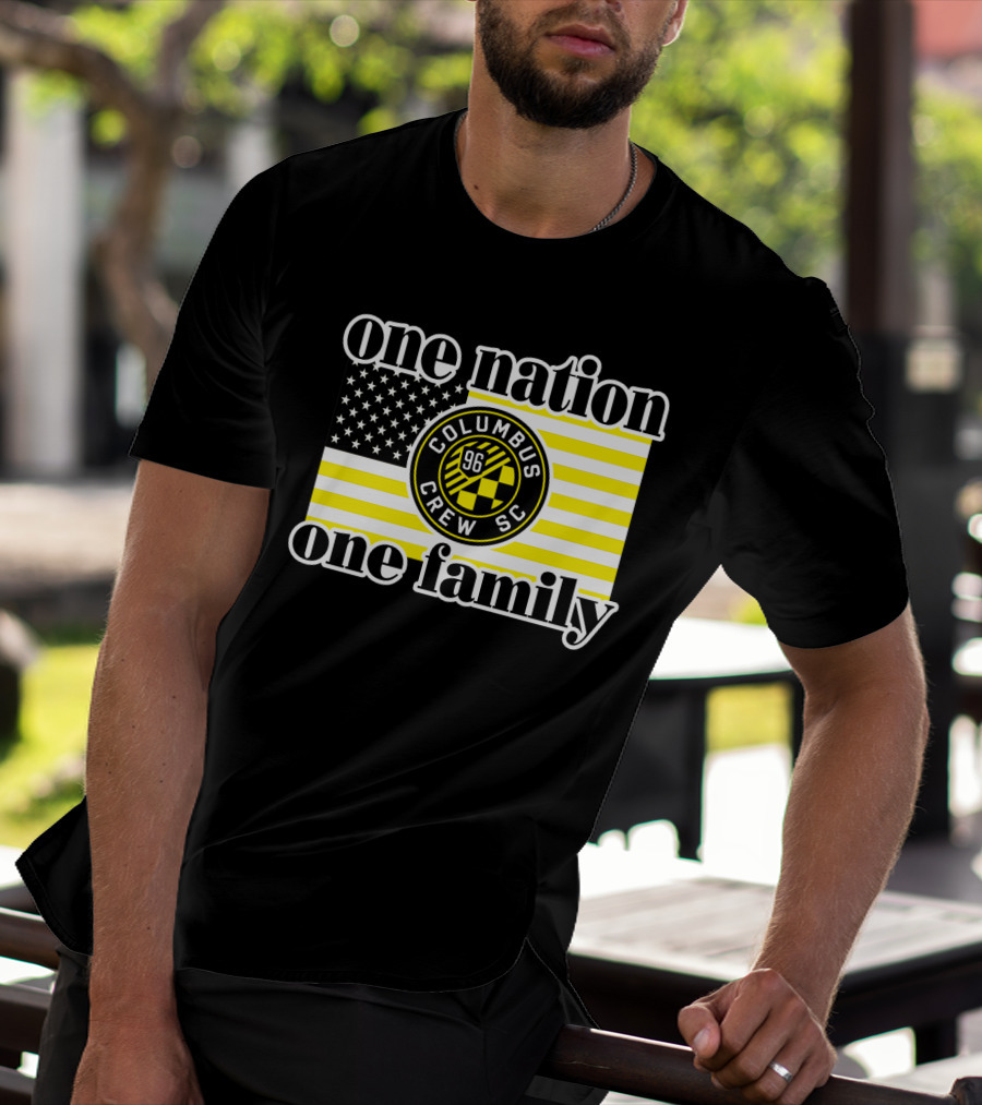 One Nation One Family Columbus Crew Sc 96 American Flag T-Shirt