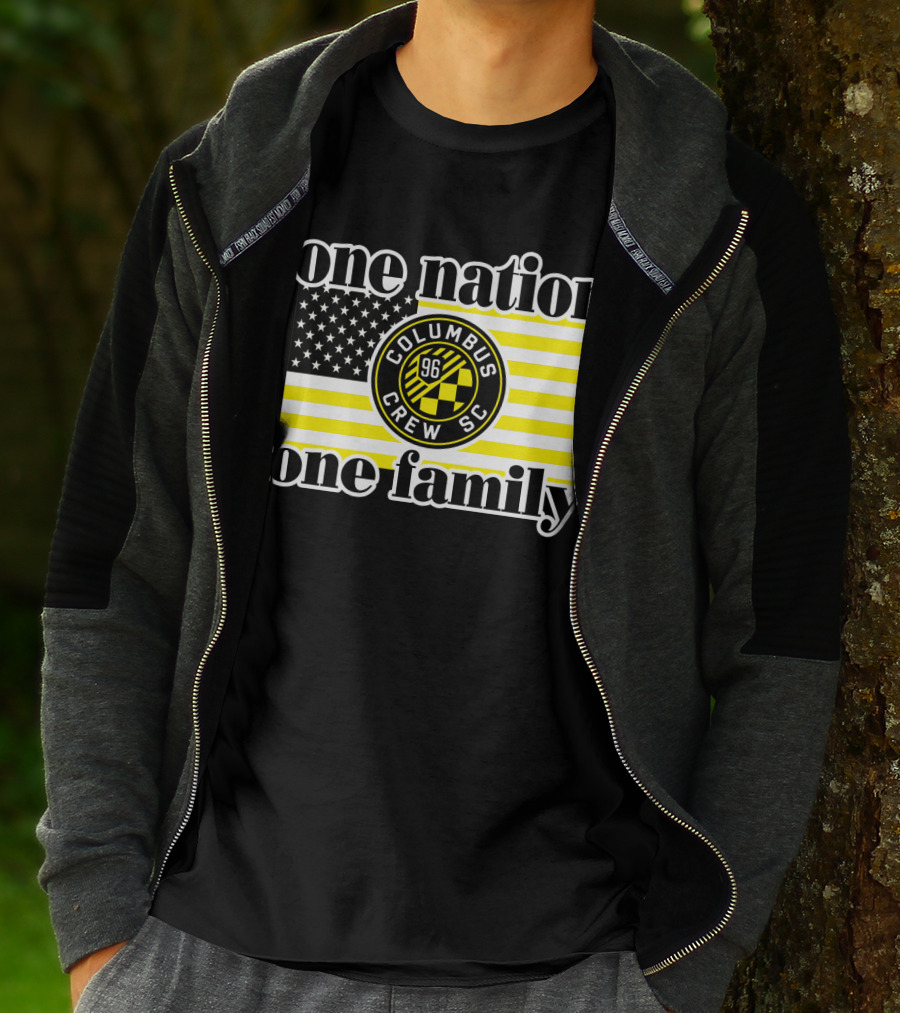 One Nation One Family Columbus Crew Sc 96 American Flag T-Shirt