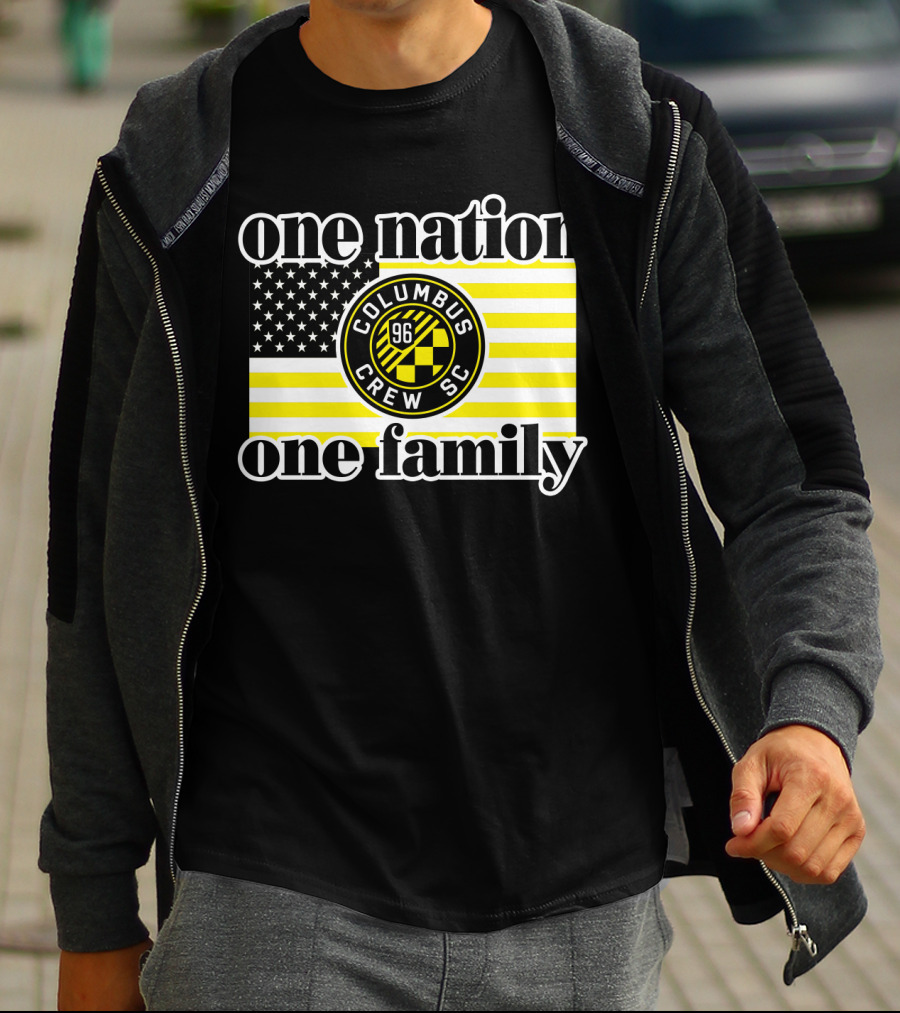 One Nation One Family Columbus Crew Sc 96 American Flag T-Shirt