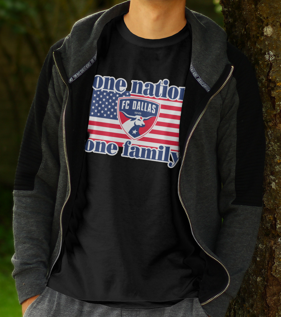 Fc Dallas One Nation One Family American Flag 96 T-Shirt