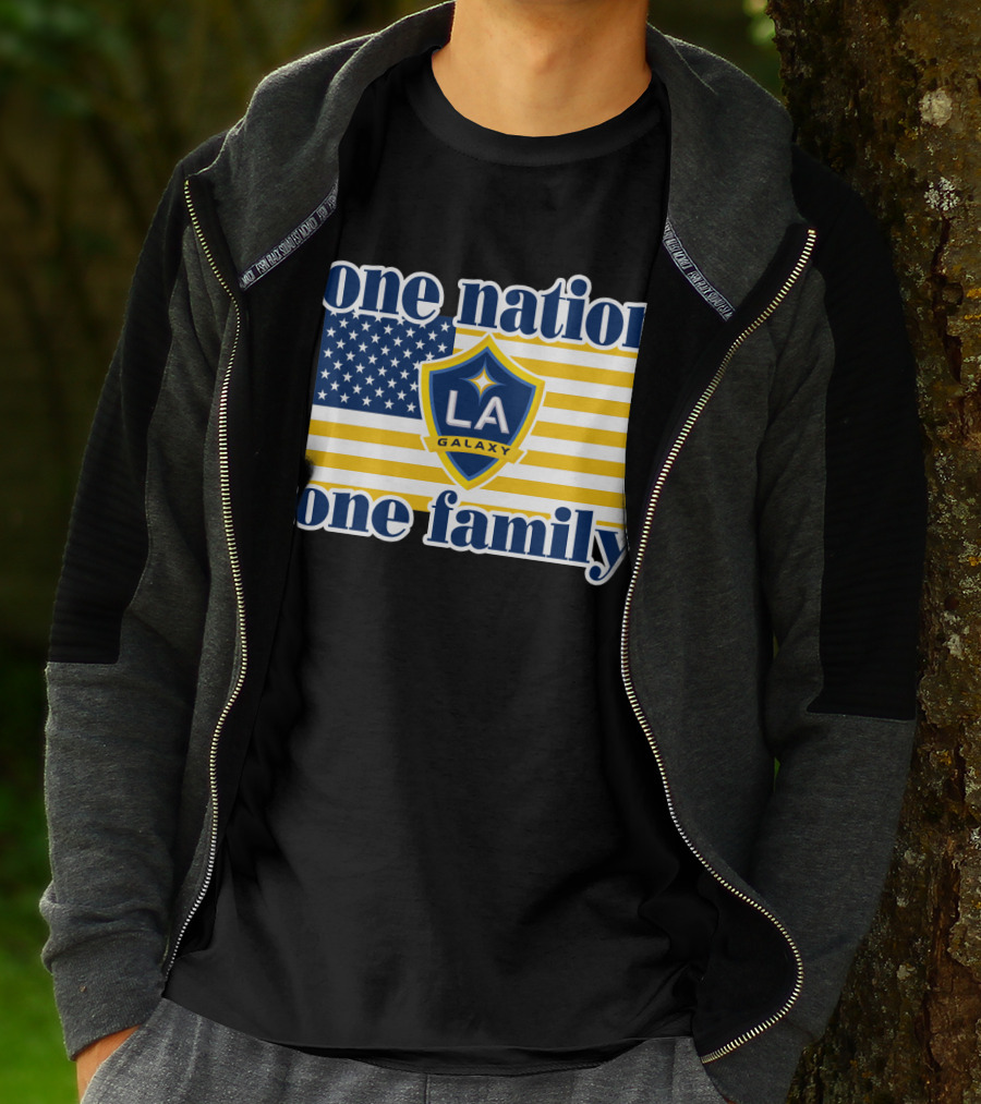 One Nation One Family La Galaxy American Flag T-Shirt