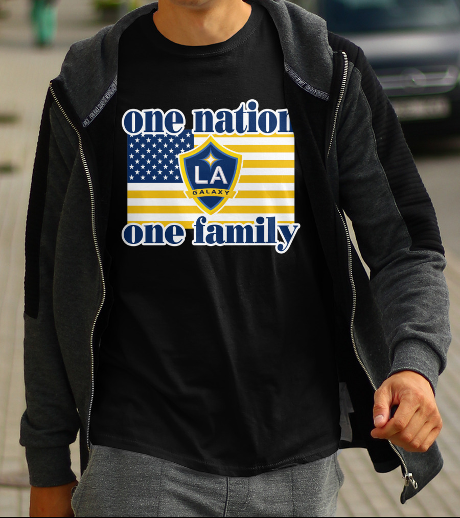 One Nation One Family La Galaxy American Flag T-Shirt
