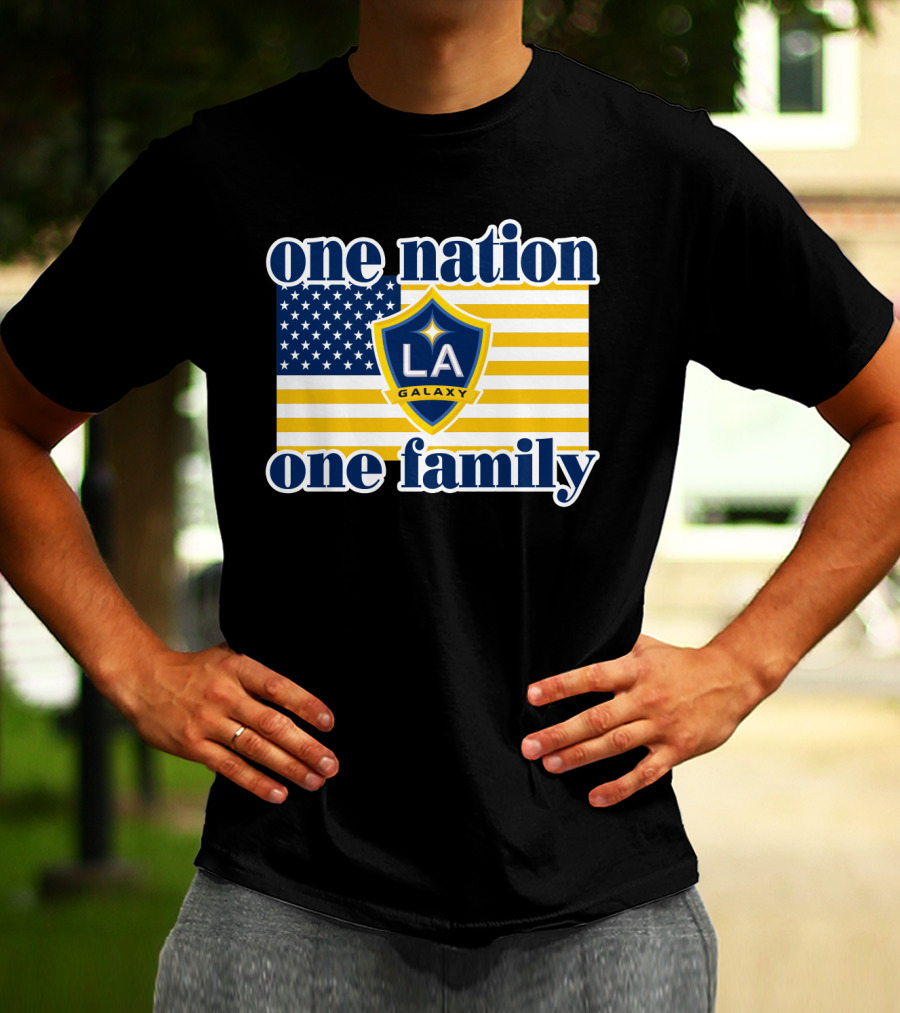 One Nation One Family La Galaxy American Flag T-Shirt