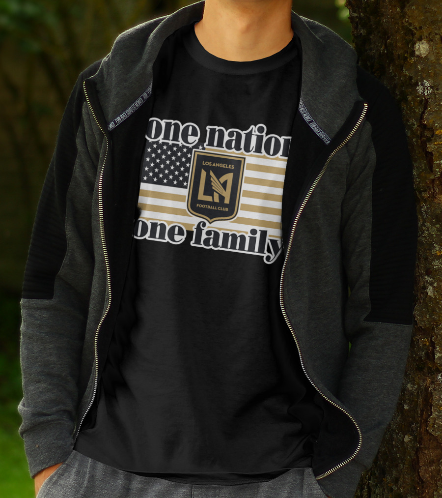 One Nation One Family Lafc American Flag 135 Los Angeles Fc T-Shirt