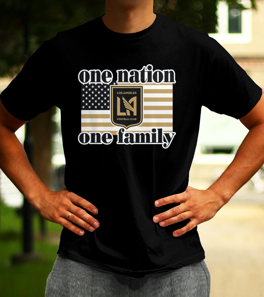 One Nation One Family Lafc American Flag 135 Los Angeles Fc T-Shirt