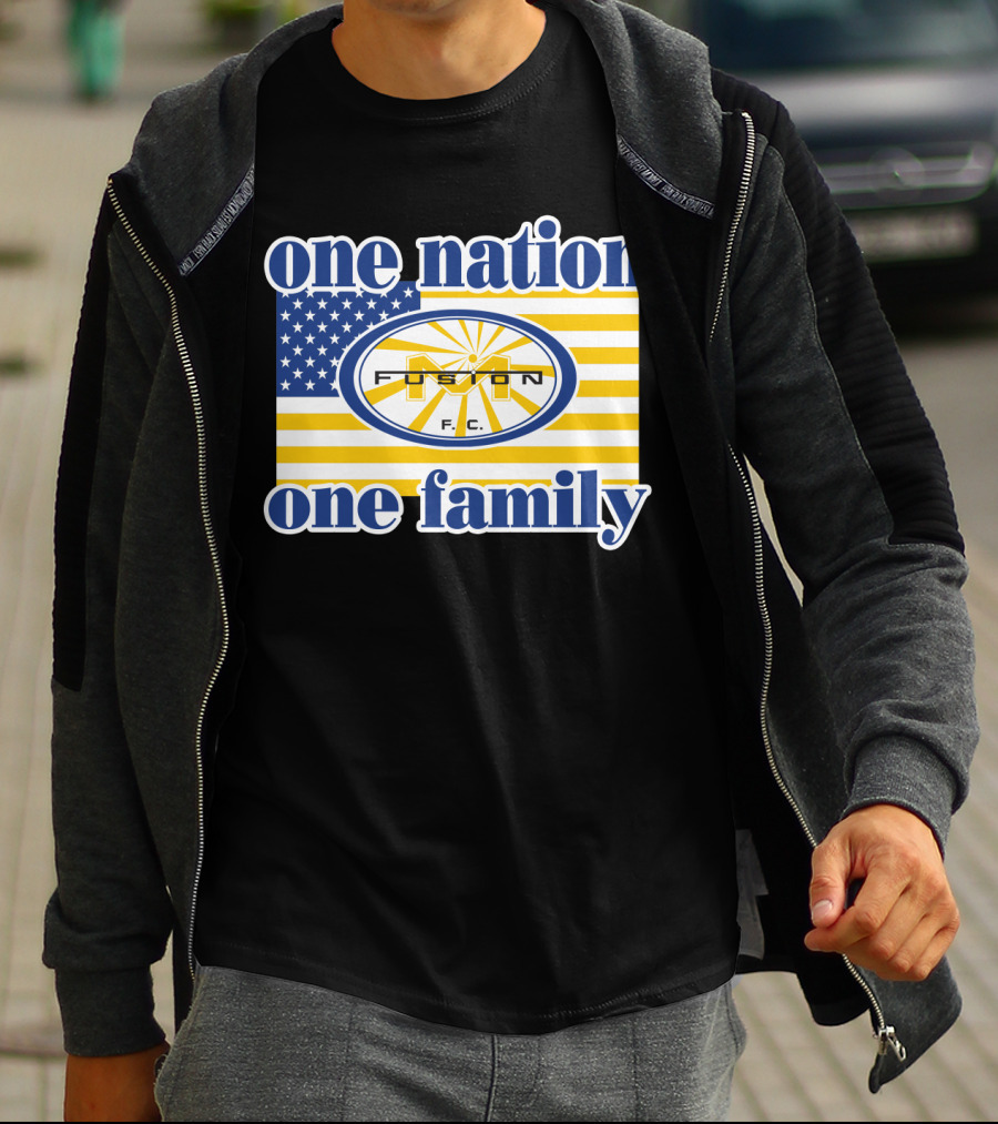 One Nation One Family Fusion F.c. Miami 137 American Flag T-Shirt