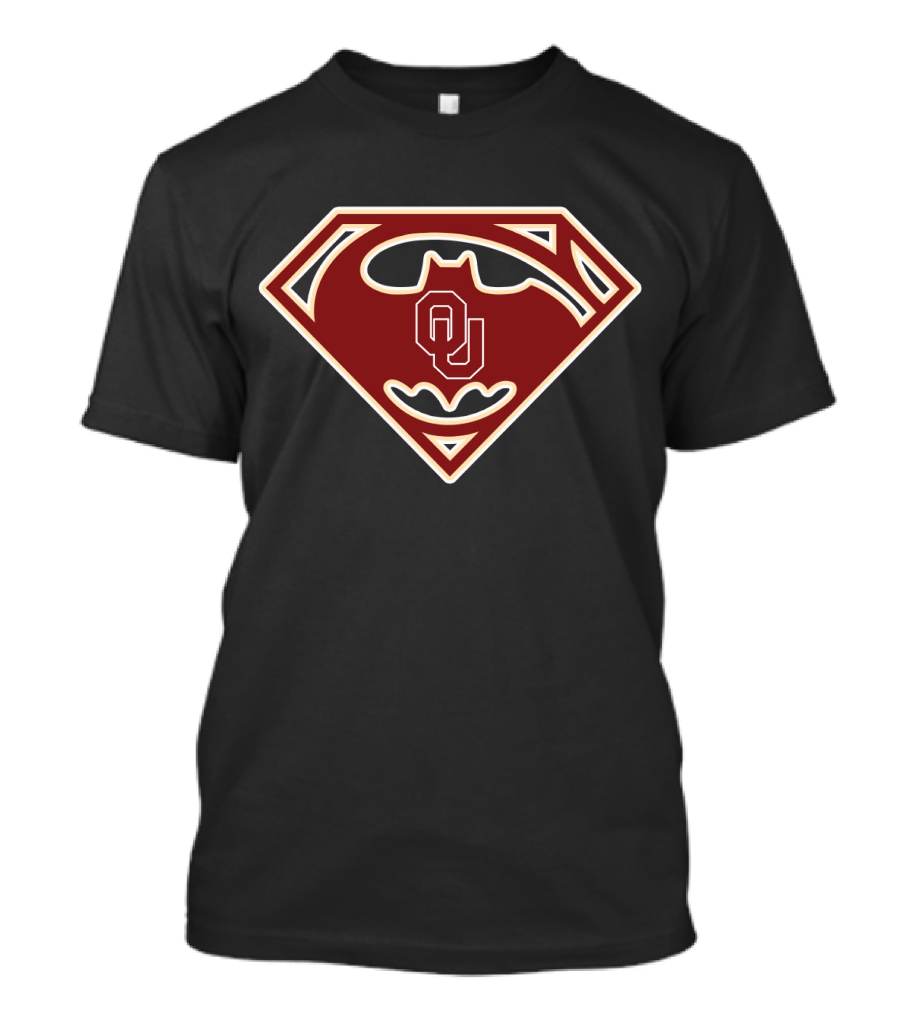 Ou Sooners Batman Superman Logo Mashup T-Shirt