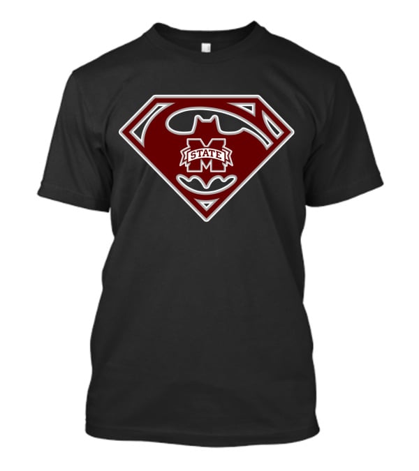 Mississippi State Bulldogs Superman Batman Logo Mashup T-Shirt