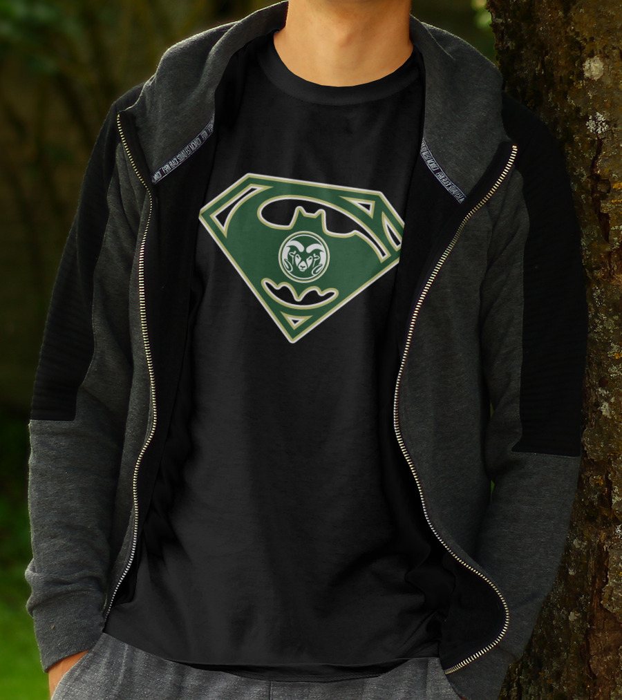 Colorado State Rams Batman Superman Logo Mix T-Shirt