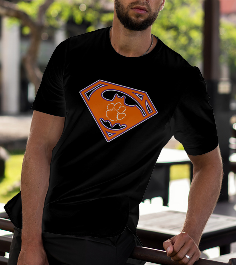 Clemson Tigers Superman Batman T-Shirt