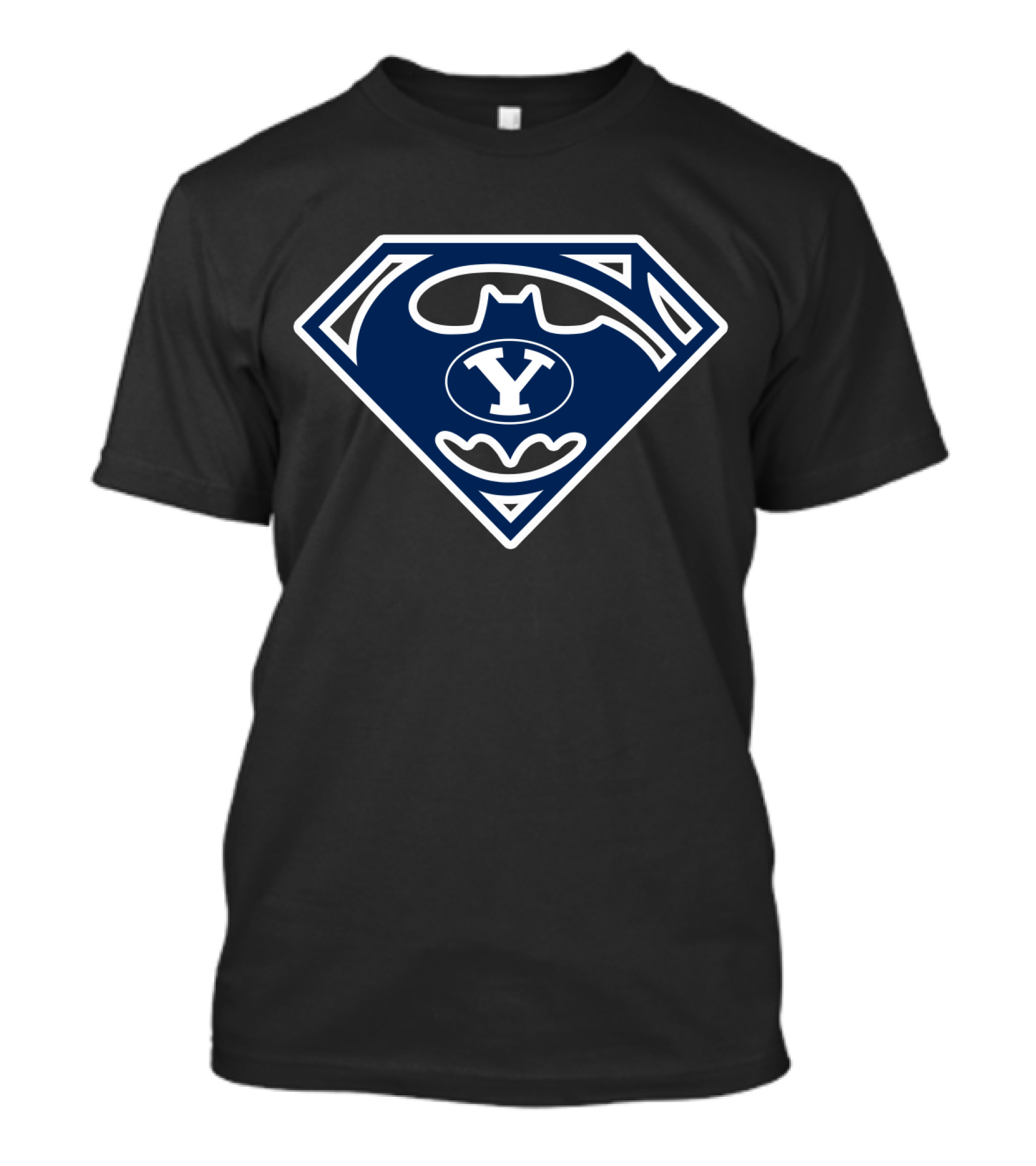 Byu Cougars 88 Superhero Logo Fusion T-Shirt