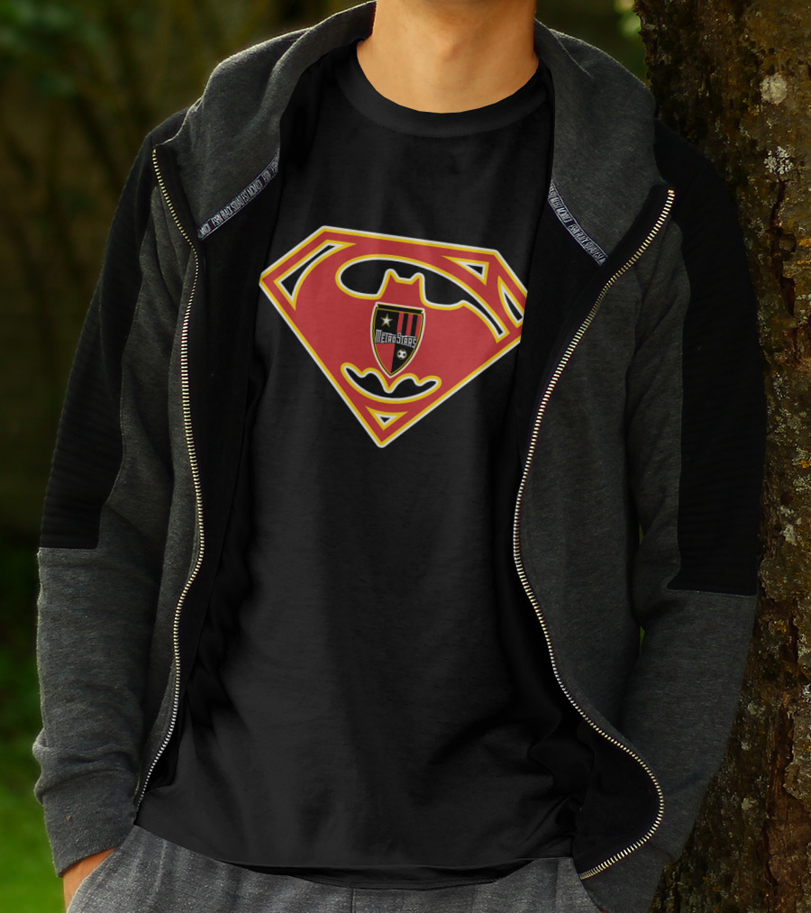 Metrostars 118 Logo Superman Batman Crossover Symbol T-Shirt