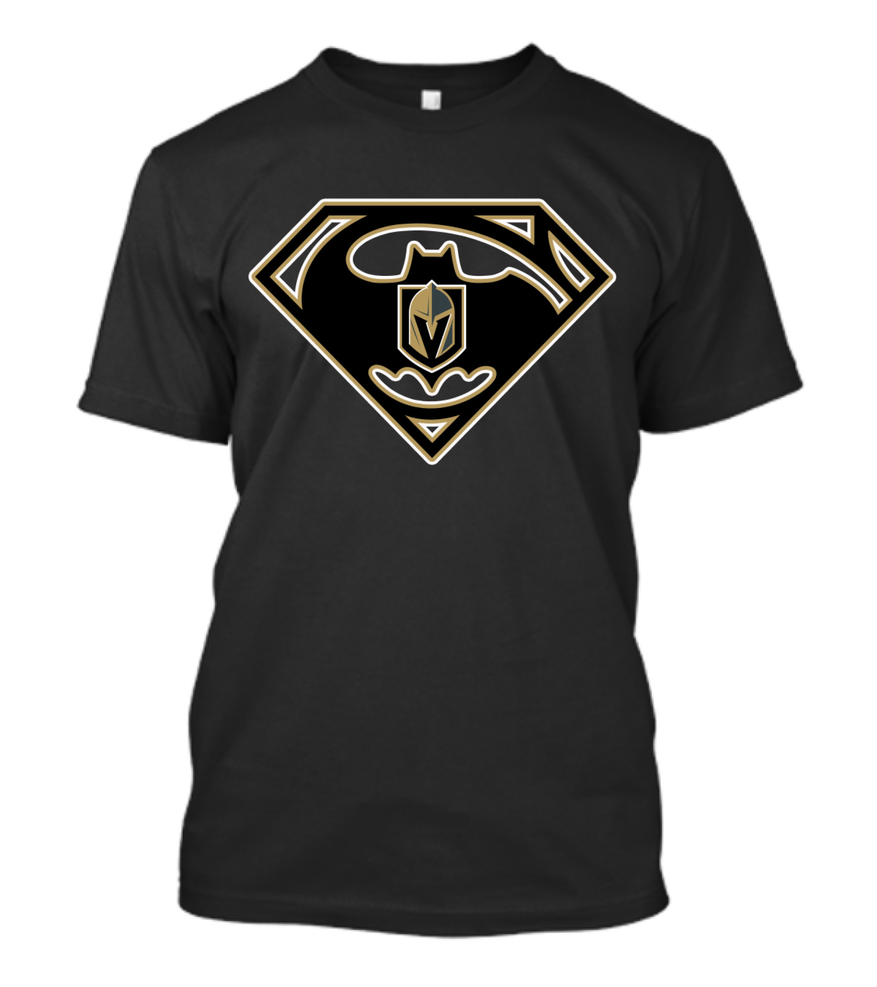 Batman Superman Vegas Golden Knights Logo Mashup T-Shirt