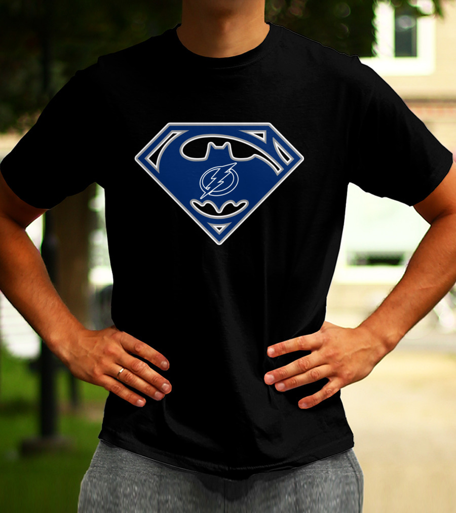 Tampa Bay Lightning Superman Batman T-Shirt