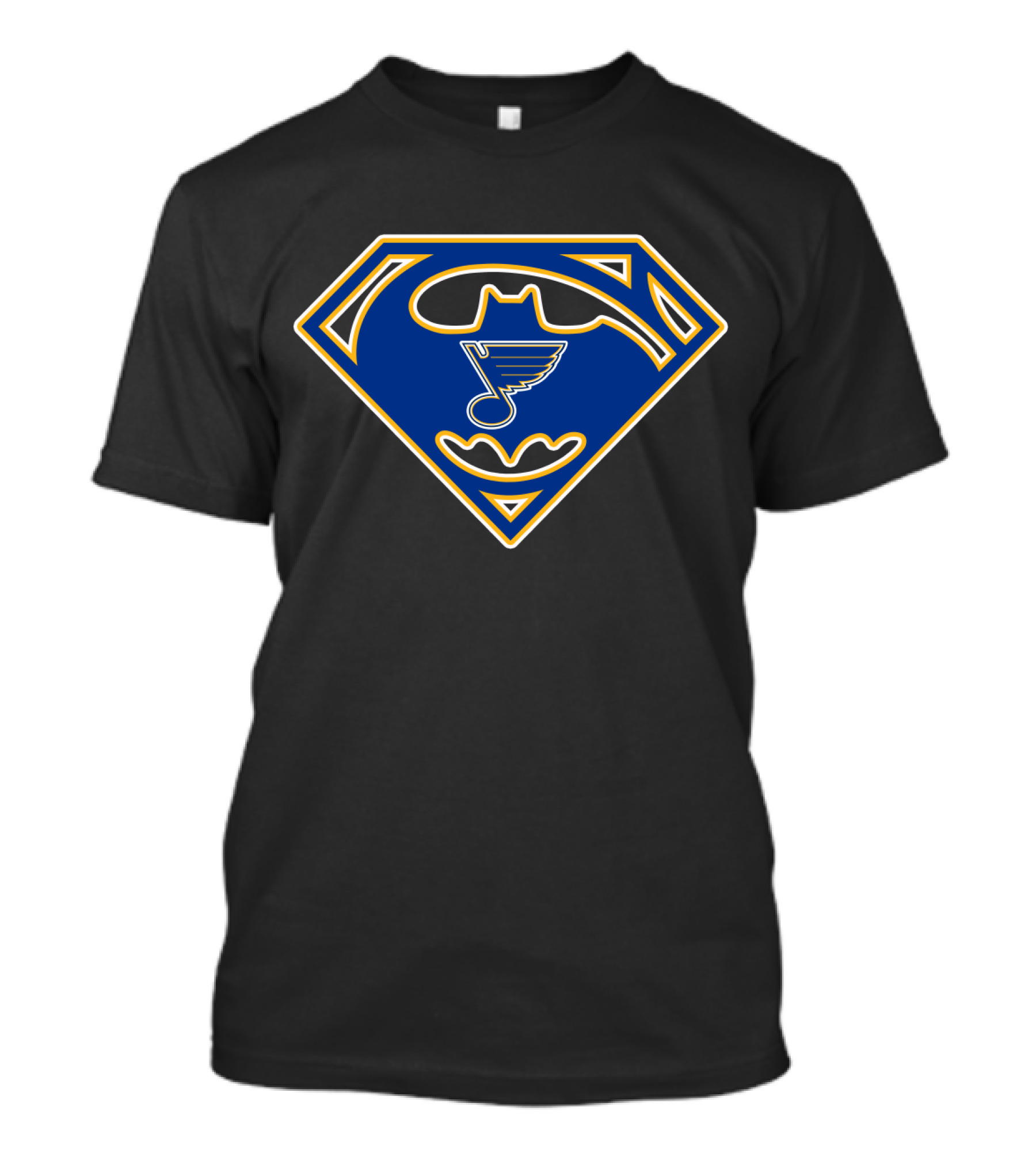Batman Superman St. Louis Blues Logo Mashup T-Shirt