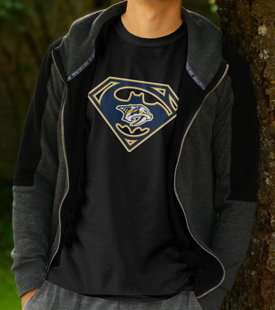 Nashville Predators Superhero Logo Fusion T-Shirt